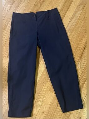 Theory FILISA Blue Women's Mid Rise Boyfriend Style Stretch Chinos (2)